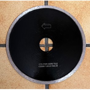 Diamantklinge,  125 mm, fuldrandet