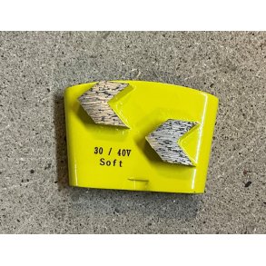 #30/40-SOFT-Gul Slibeklods, trapez, Slide-type